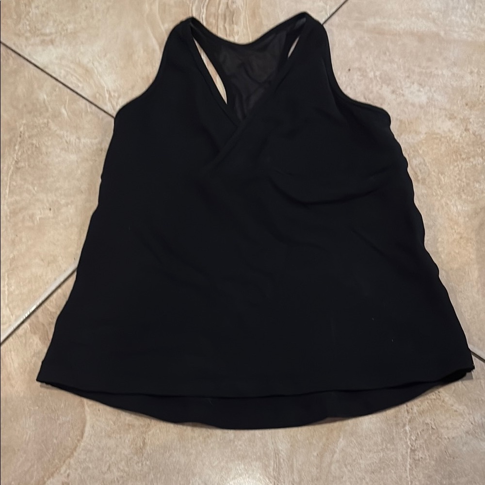 Lululemon Athletica Black Asymmetrical Backless Tank Top